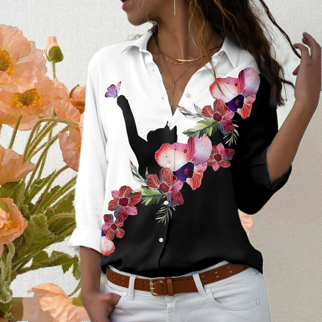 Chemisier Décontracté À Imprimé Floral