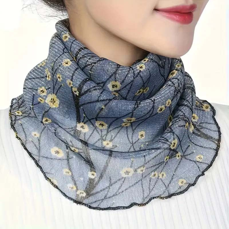 Écharpe Vintage À Imprimé Floral