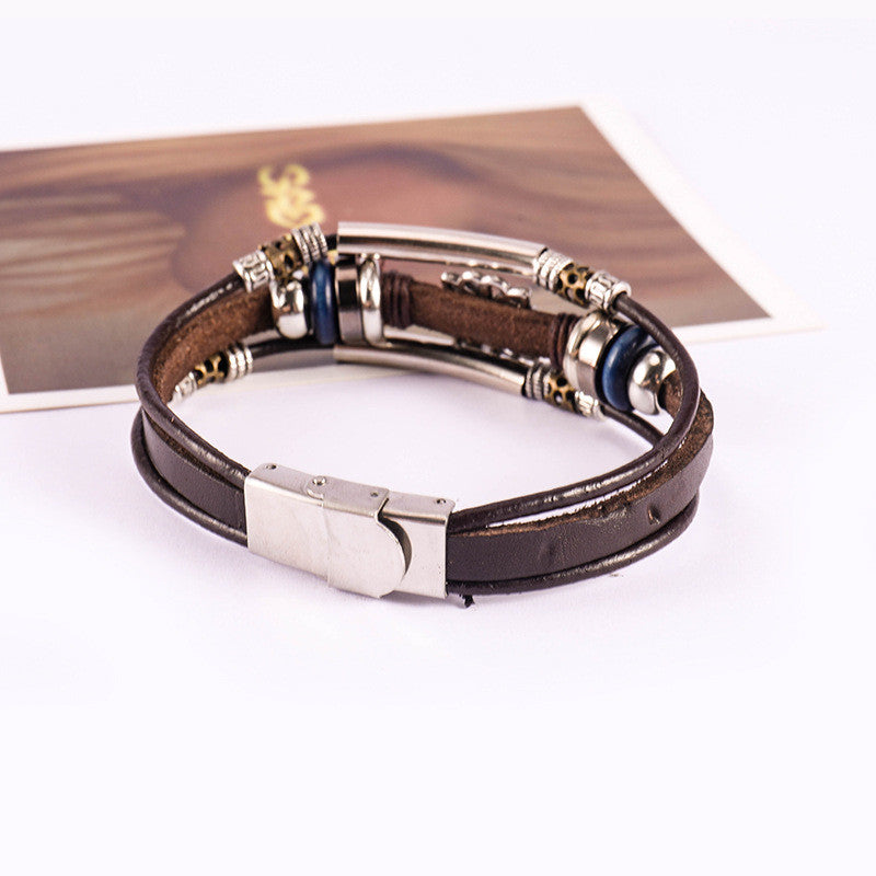 Bracelet Floral Tissé À La Main Vintage