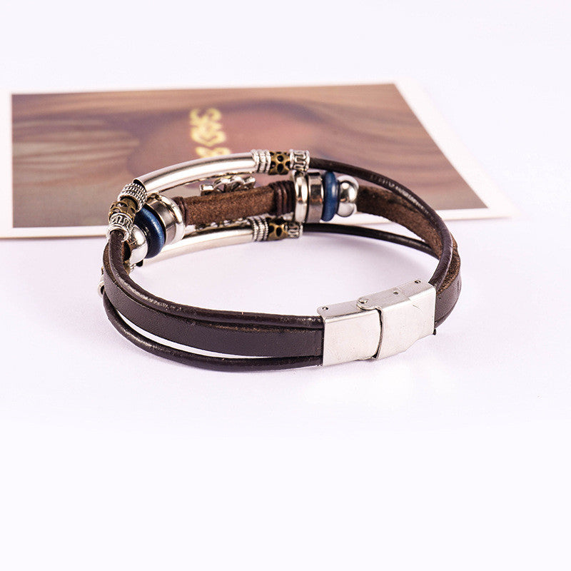 Bracelet Floral Tissé À La Main Vintage