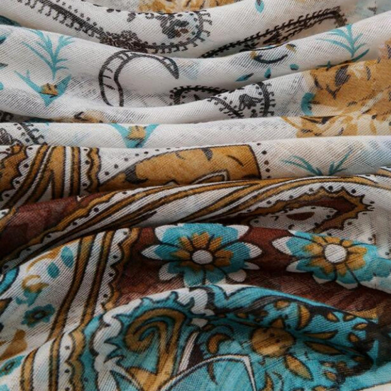 Écharpe Vintage À Imprimé Floral
