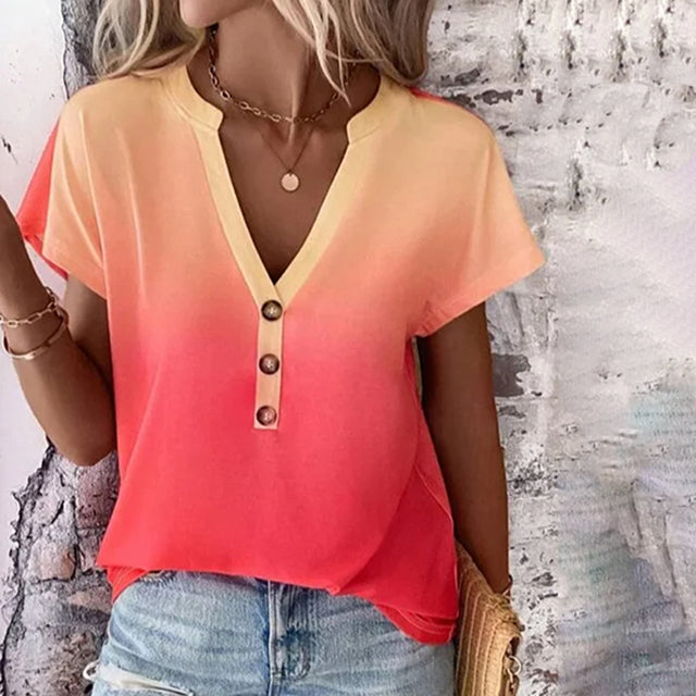 Blouse Dégradée Décontractée