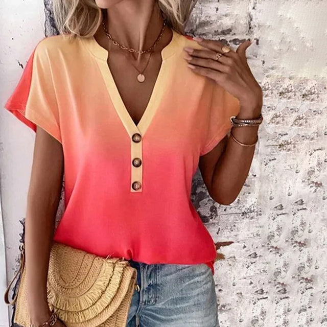 Blouse Dégradée Décontractée