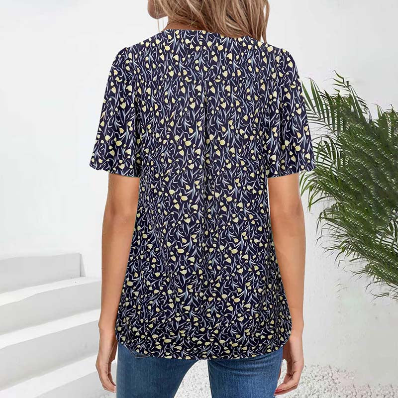 Blouse Vintage À Imprimé Floral