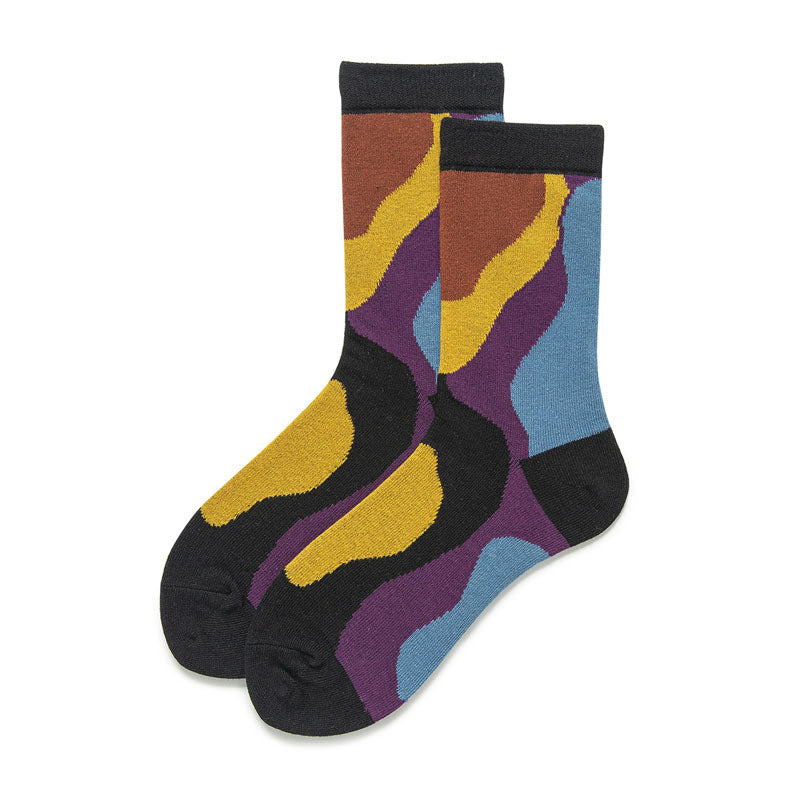 Chaussettes Vintage À Blocs De Couleurs