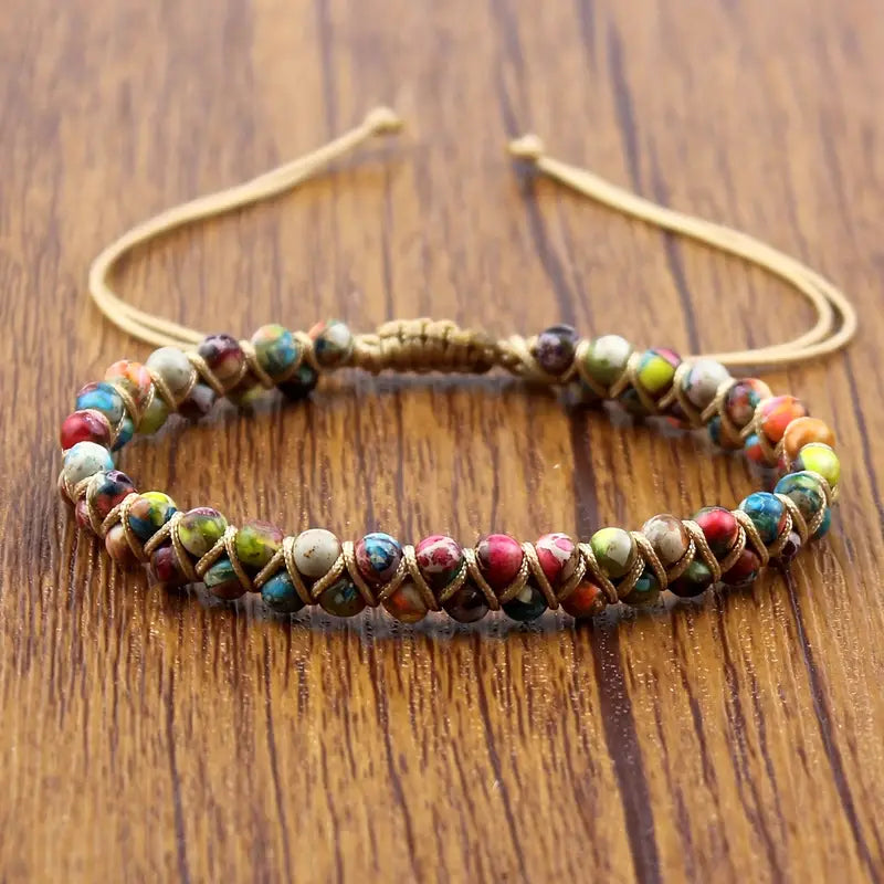 Bracelet Tressé Coloré Bohème