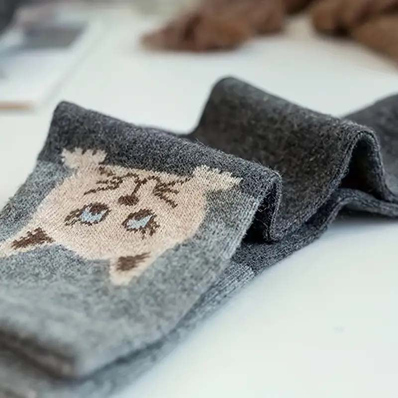 Lot De 5 Paires De Chaussettes Motif Chat