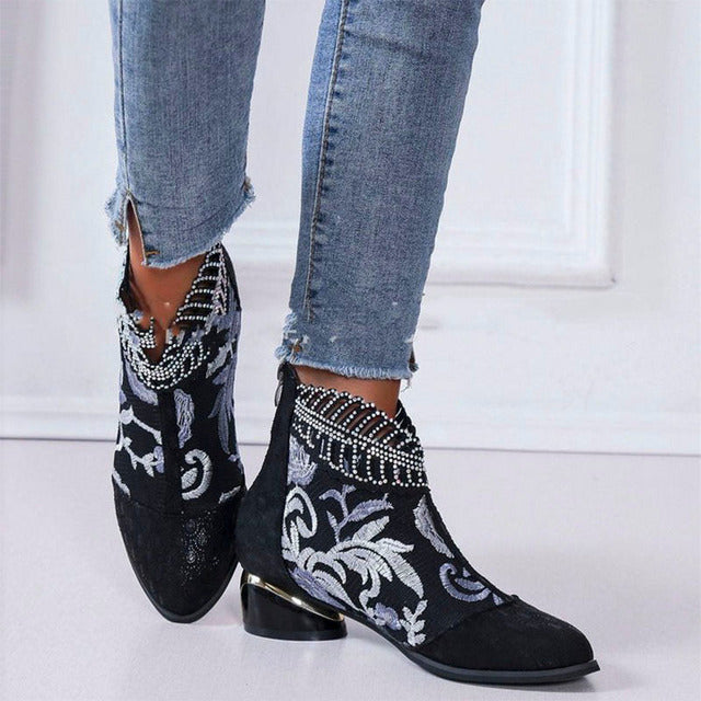 Bottines Brodées Vintage