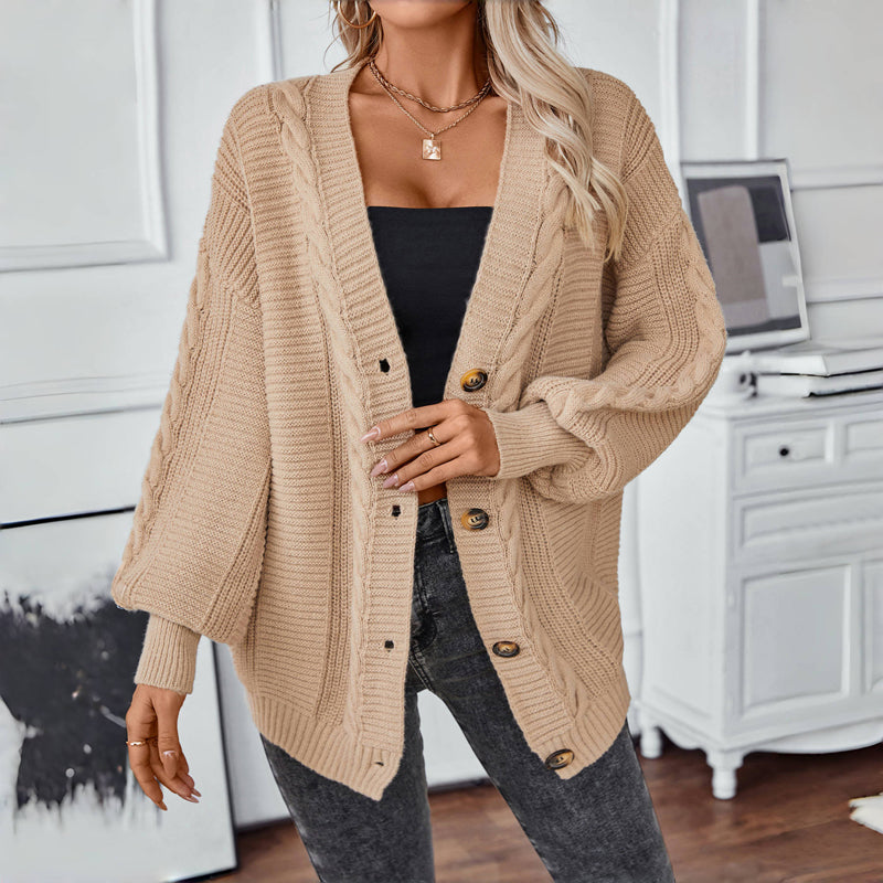 Cardigan Vintage En Maille Torsadée