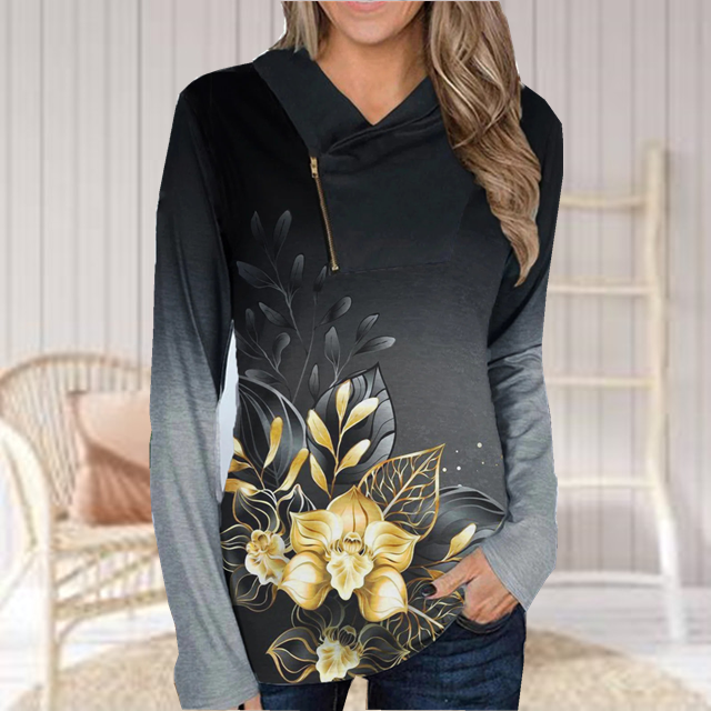 Blouse Décontractée à Imprimé Floral