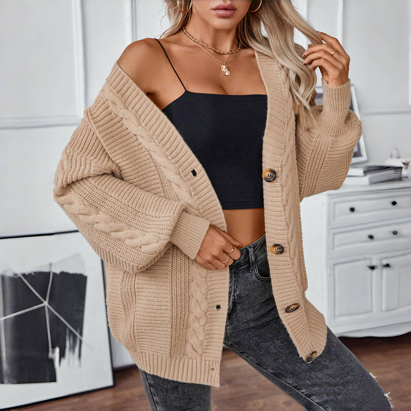 Cardigan Vintage En Maille Torsadée