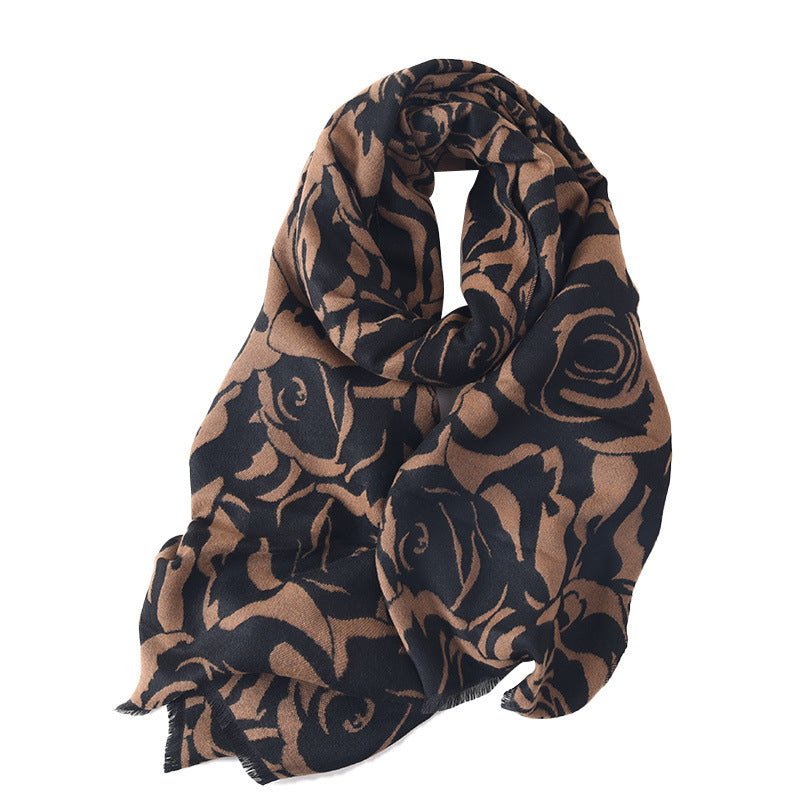Écharpe Vintage À Imprimé Floral