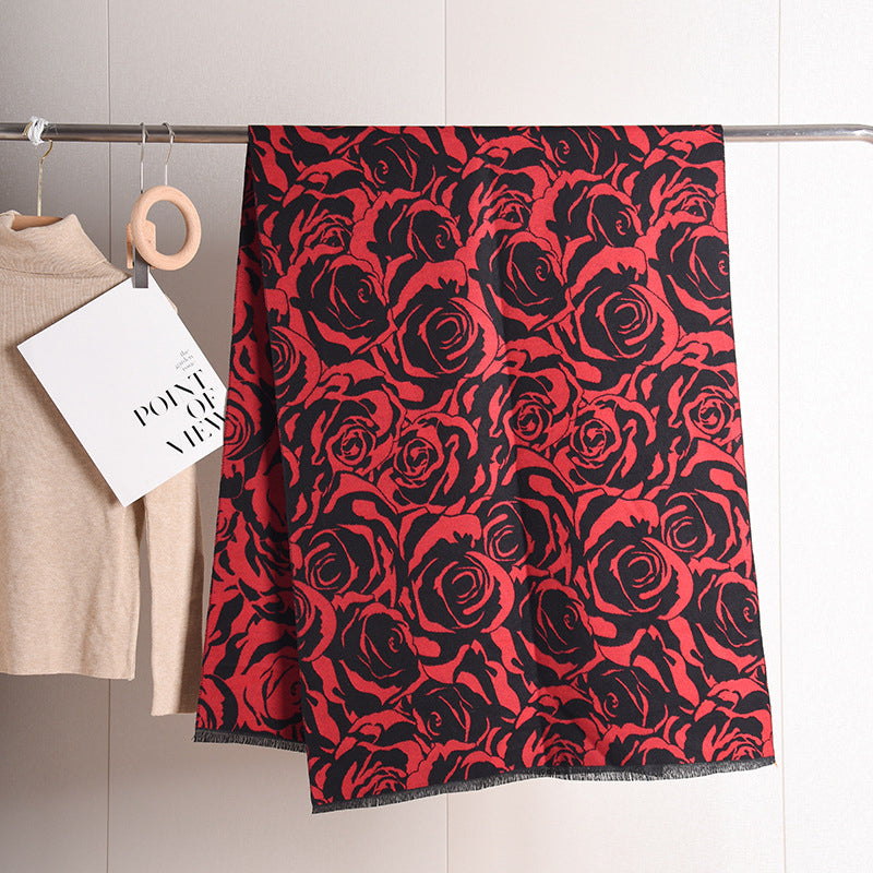 Écharpe Vintage À Imprimé Floral
