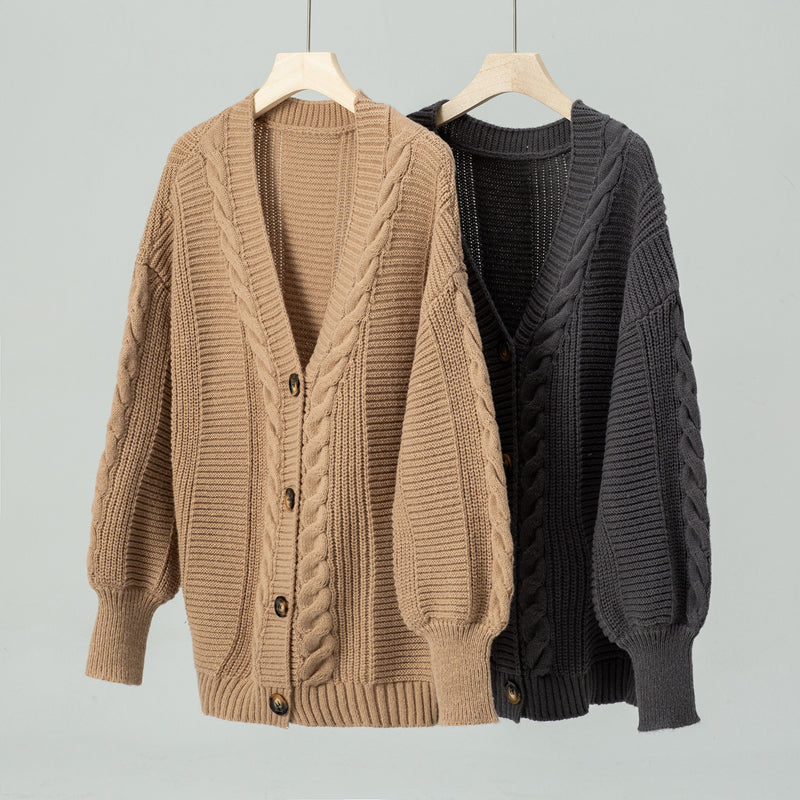 Cardigan Vintage En Maille Torsadée