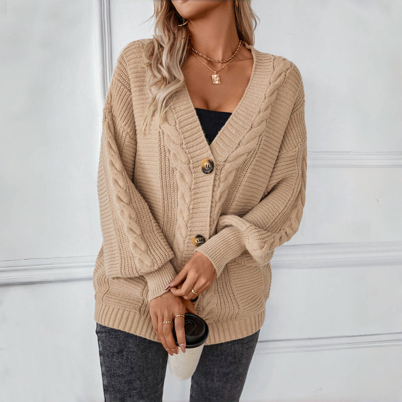 Cardigan Vintage En Maille Torsadée