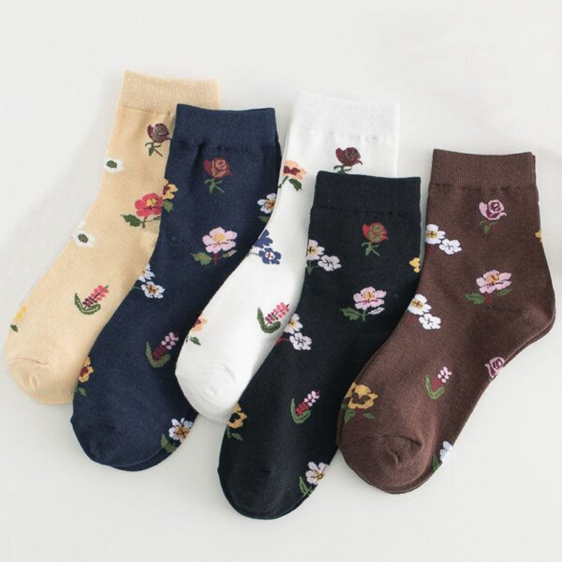 Chaussettes À Fleurs Vintage