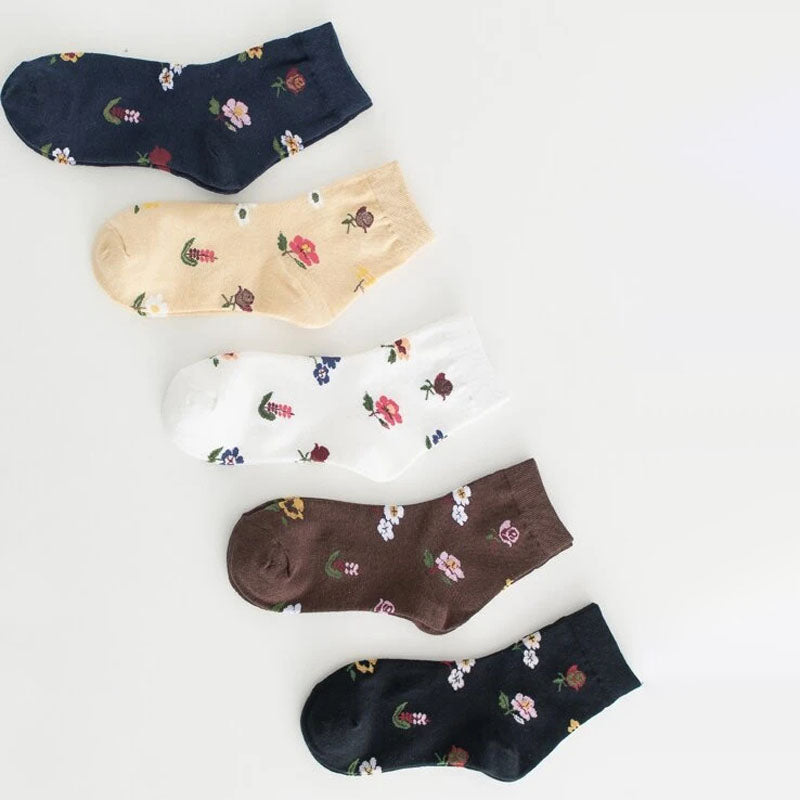 Chaussettes À Fleurs Vintage