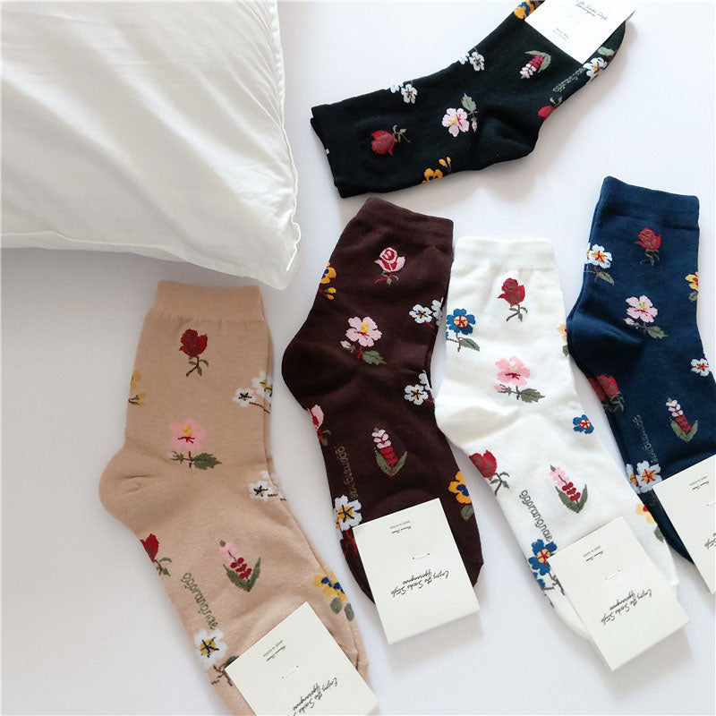 Chaussettes À Fleurs Vintage