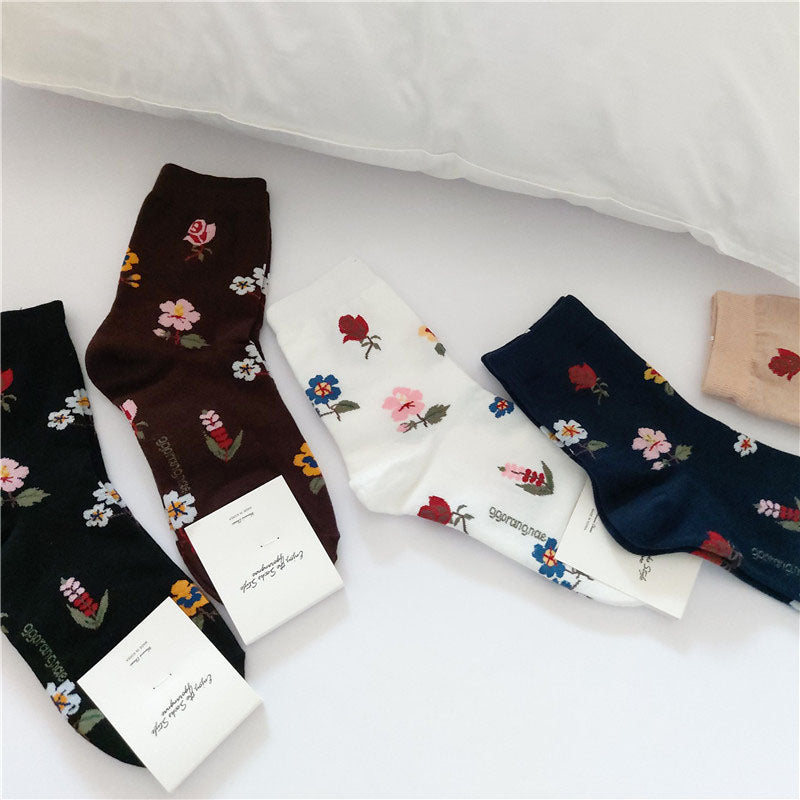 Chaussettes À Fleurs Vintage