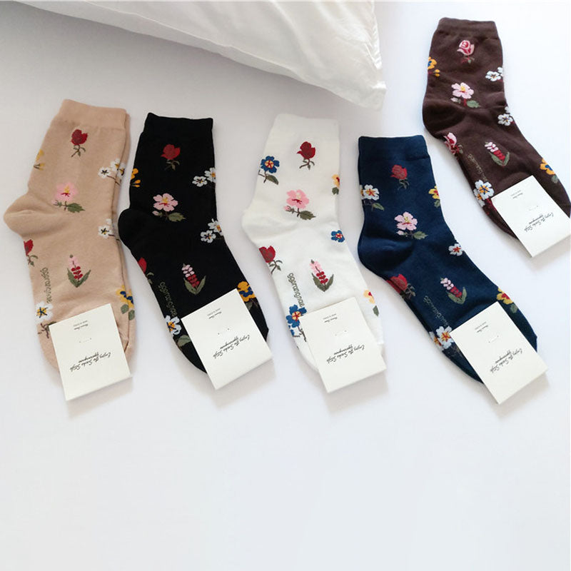 Chaussettes À Fleurs Vintage