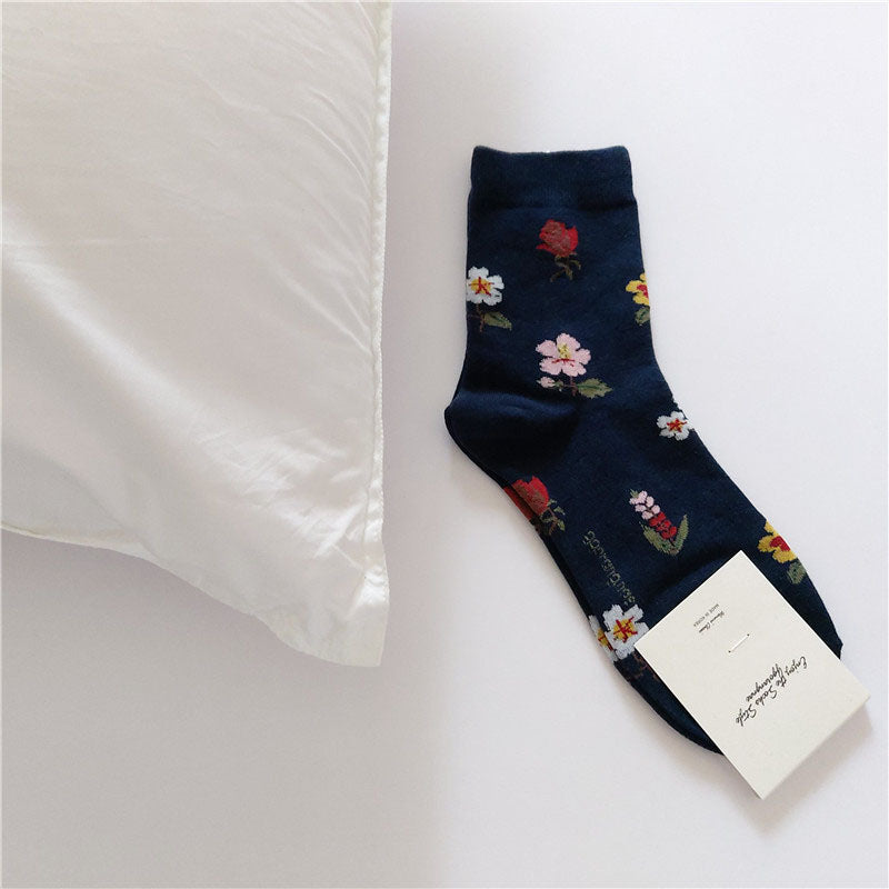 Chaussettes À Fleurs Vintage