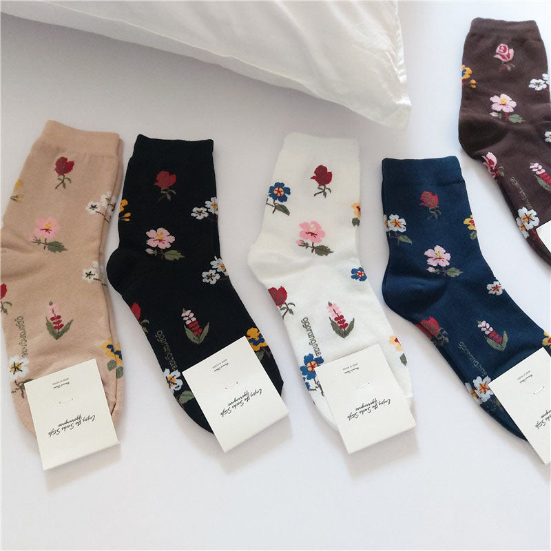 Chaussettes À Fleurs Vintage