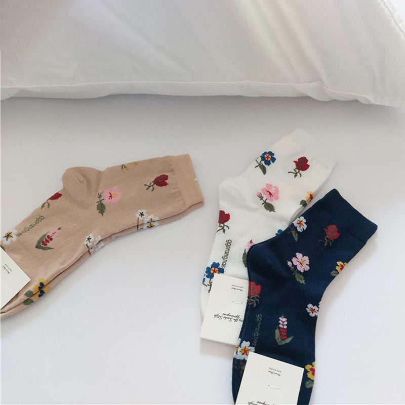 Chaussettes À Fleurs Vintage