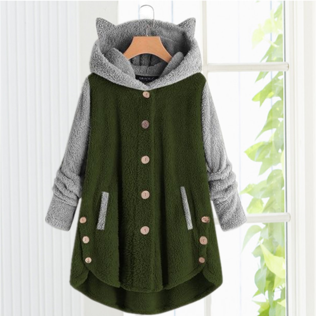 Manteau à Capuche Avec Oreilles De Chat