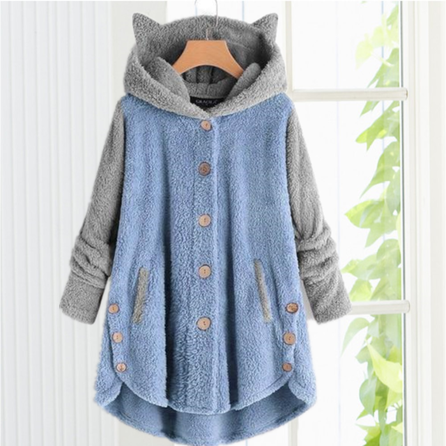 Manteau à Capuche Avec Oreilles De Chat