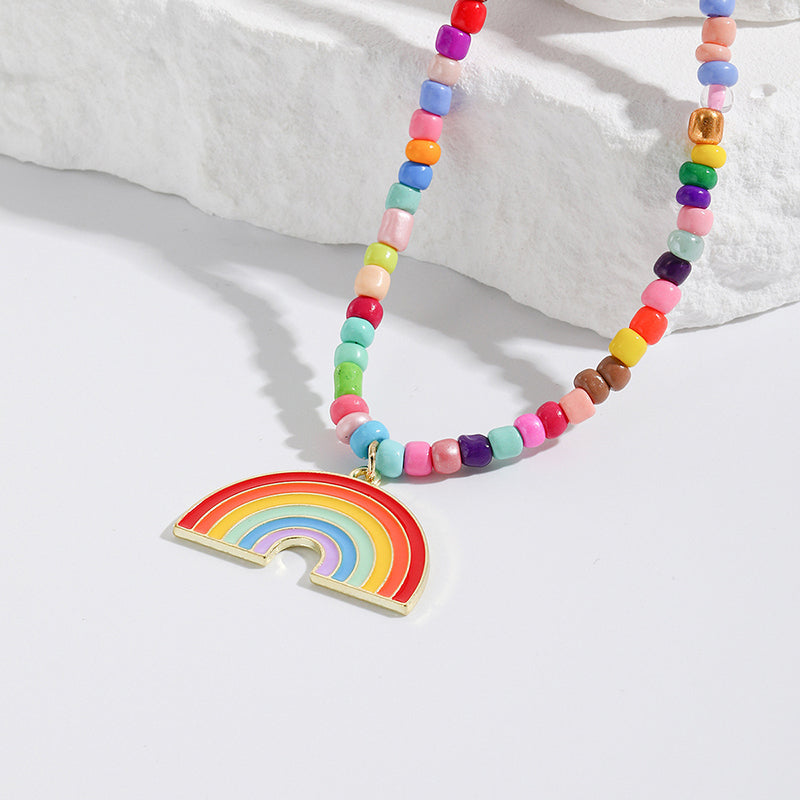 Collier Pendentif Arc-En-Ciel